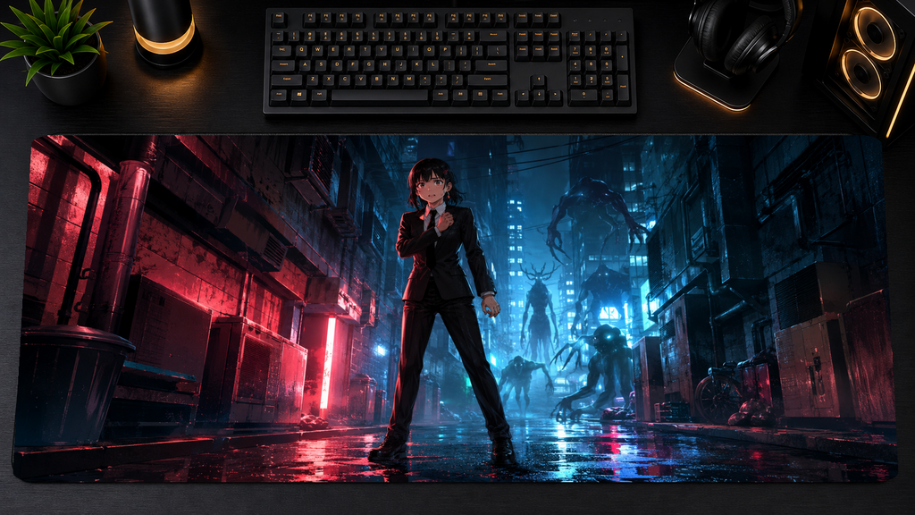 Chainsaw Man inspired XXL gaming mouse pad 06 Non-LED version, 3 mm thick
