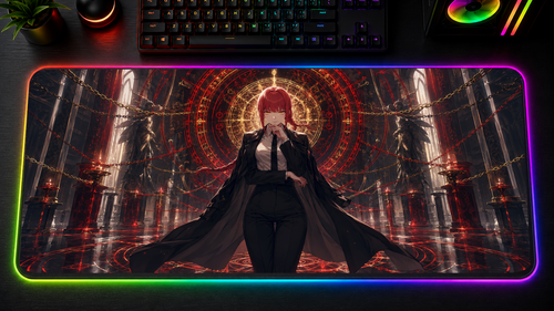 Chainsaw Man inspired XXL gaming mouse pad 07 LED version, 3 mm thick
