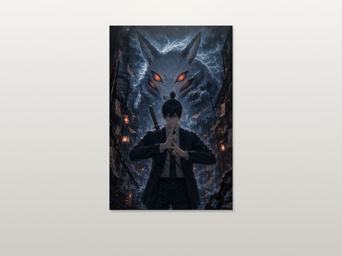 Chainsaw Man inspired canvas poster artwork 02