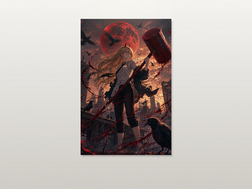 Chainsaw Man inspired canvas poster artwork 05