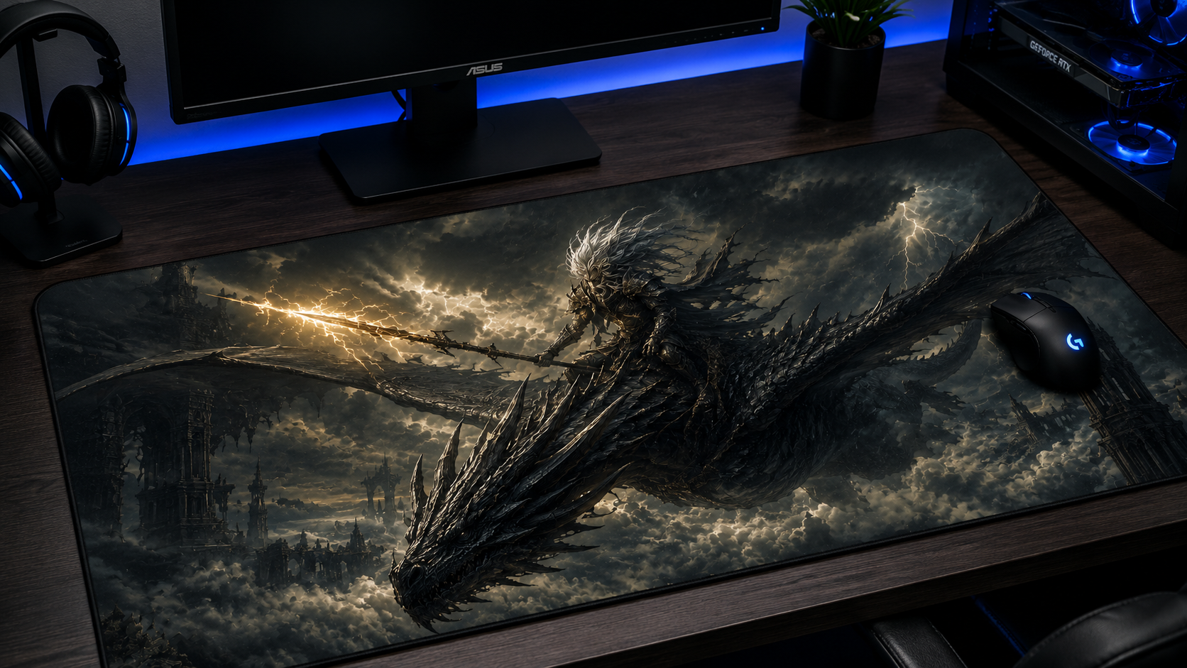Dark Souls inspired XXL gaming mouse pad 04 Non-LED version, 3 mm thick