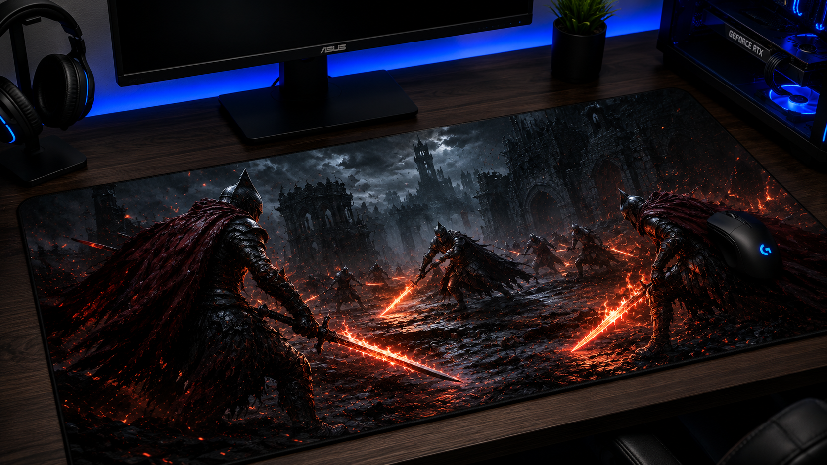 Dark Souls inspired XXL gaming mouse pad 05 Non-LED version, 3 mm thick