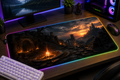 Dark Souls inspired XXL gaming mouse pad 06 LED version, 3 mm thick