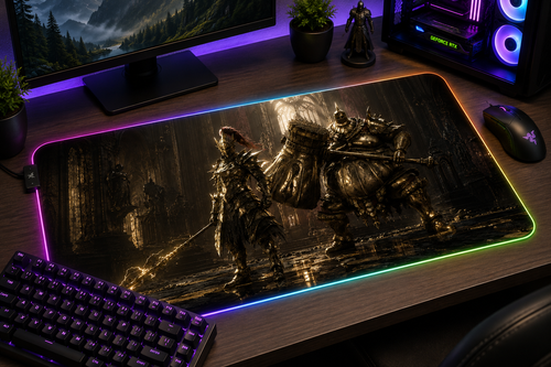 Dark Souls inspired XXL gaming mouse pad 07 LED version, 3 mm thick