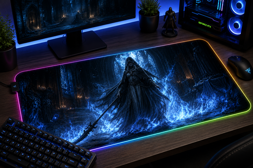 Dark Souls inspired XXL gaming mouse pad 08 LED version, 3 mm thick