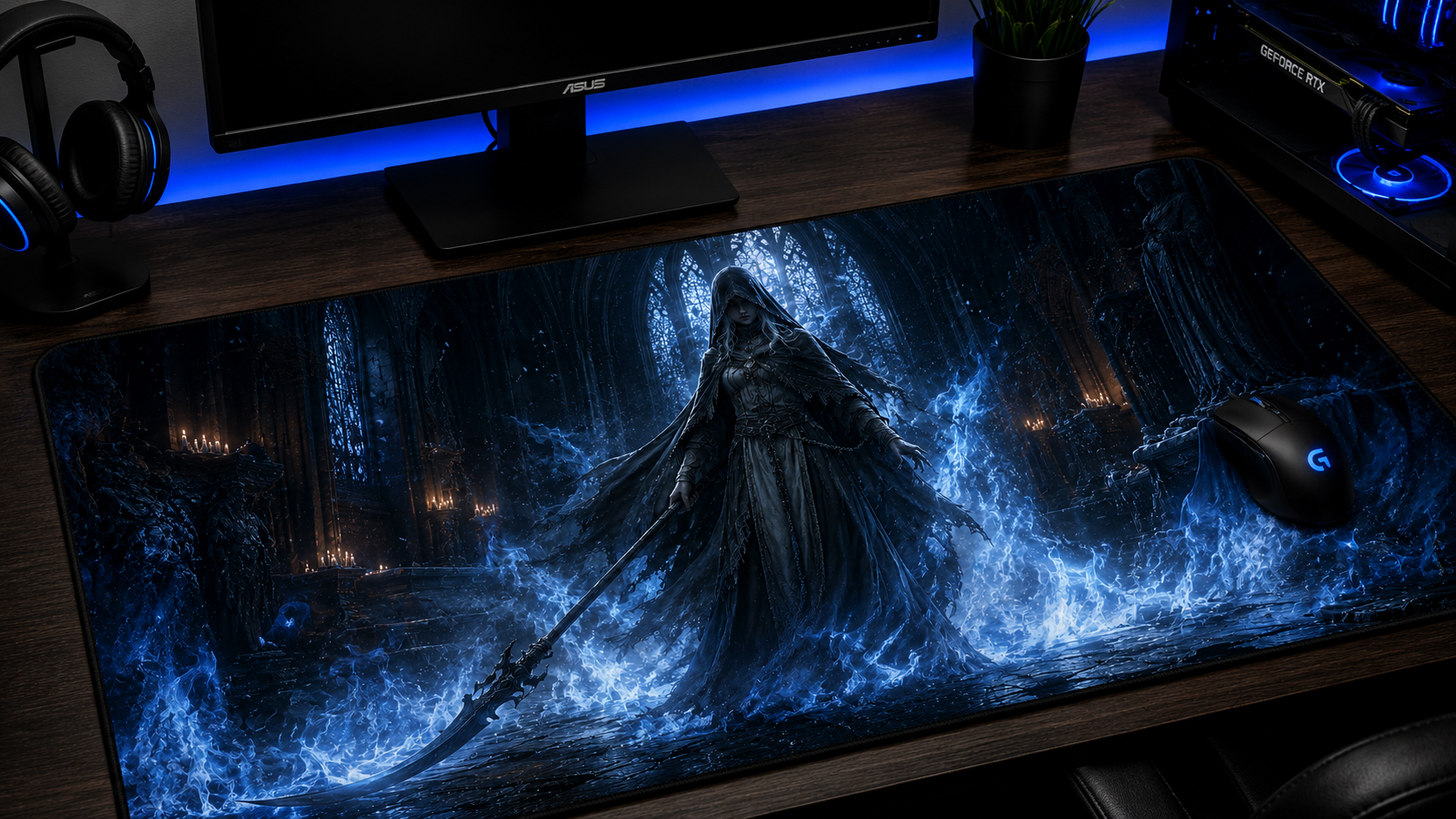 Dark Souls inspired XXL gaming mouse pad 08 Non-LED version, 3 mm thick
