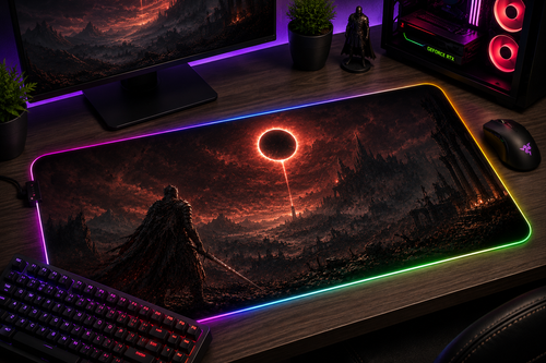Dark Souls inspired XXL gaming mouse pad 09 LED version, 3 mm thick