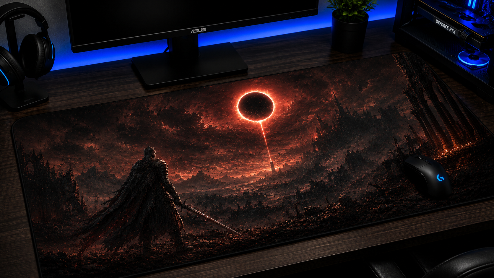 Dark Souls inspired XXL gaming mouse pad 09 Non-LED version, 3 mm thick