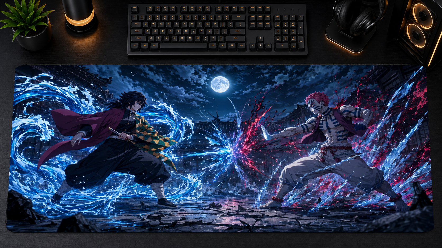 Demon Slayer inspired XXL gaming mouse pad 06 Non-LED version, 3 mm thick
