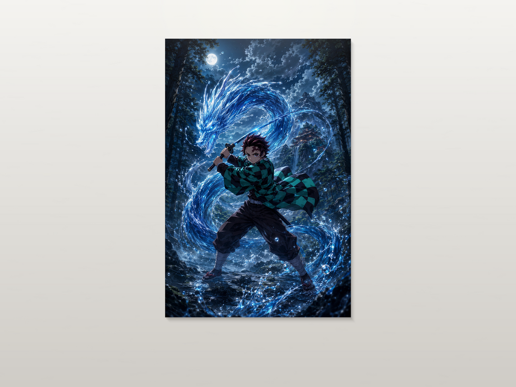 Demon Slayer inspired canvas poster artwork 01