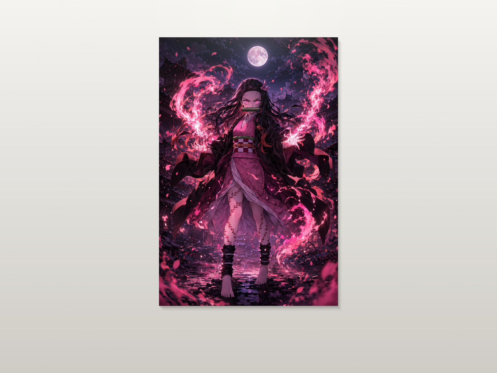 Demon Slayer inspired canvas poster artwork 02