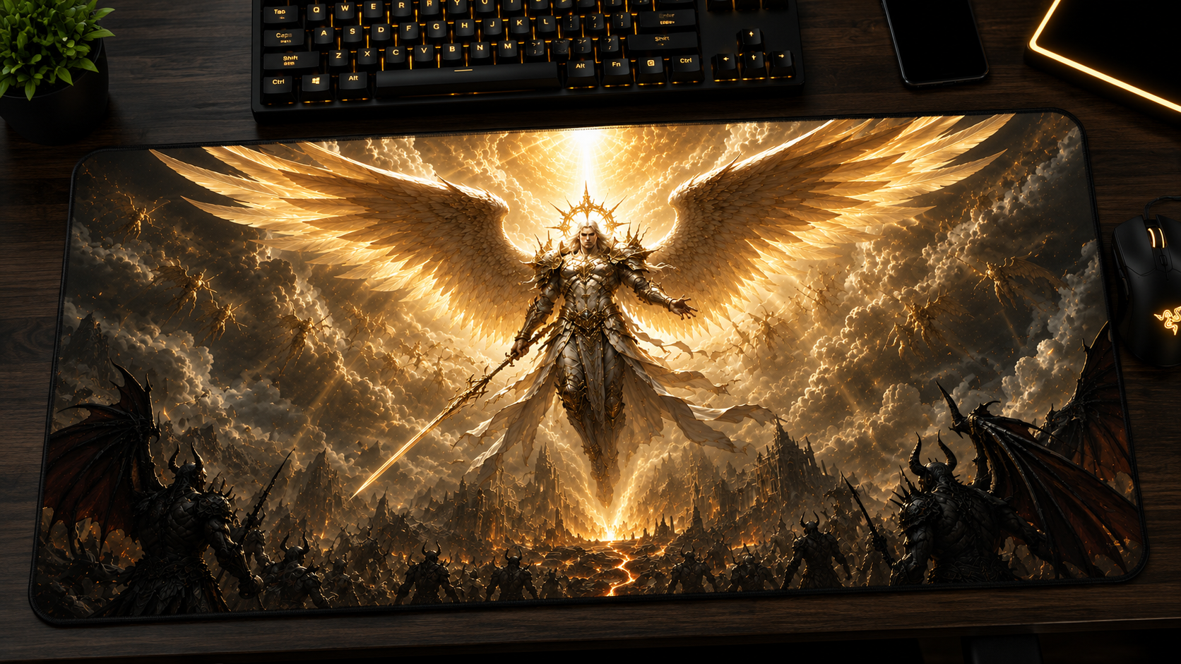 Diablo IV inspired XXL gaming mouse pad 02 Non-LED version, 3 mm thick