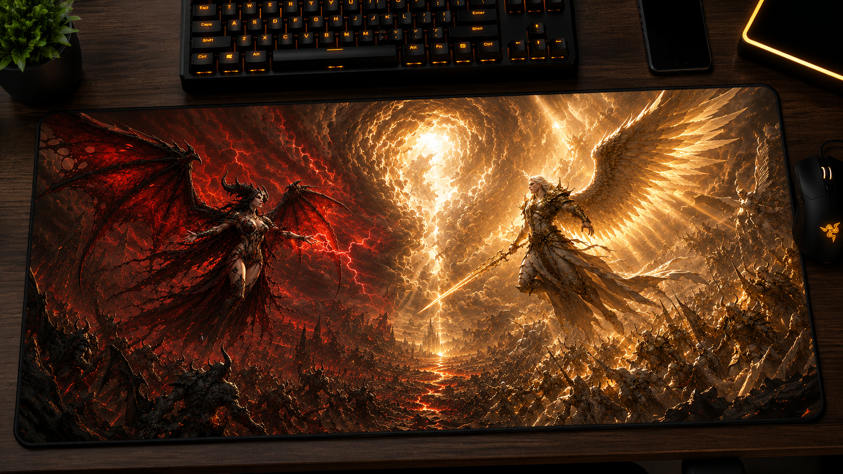 Diablo IV inspired XXL gaming mouse pad 03 Non-LED version, 3 mm thick