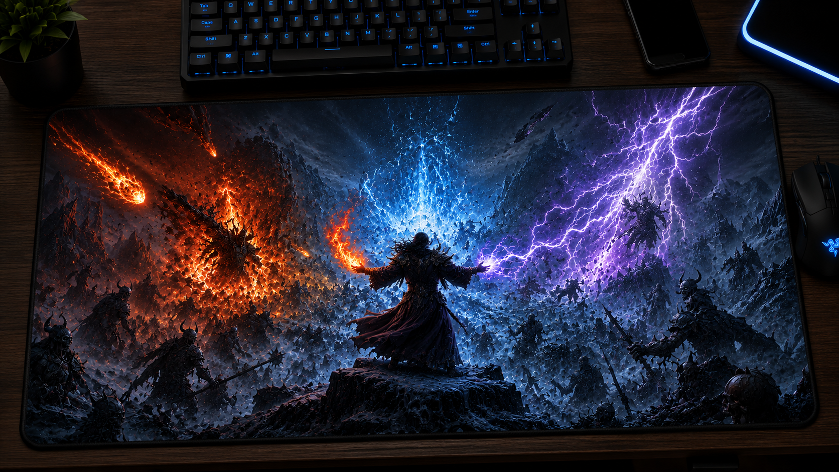 Diablo IV inspired XXL gaming mouse pad 05 Non-LED version, 3 mm thick
