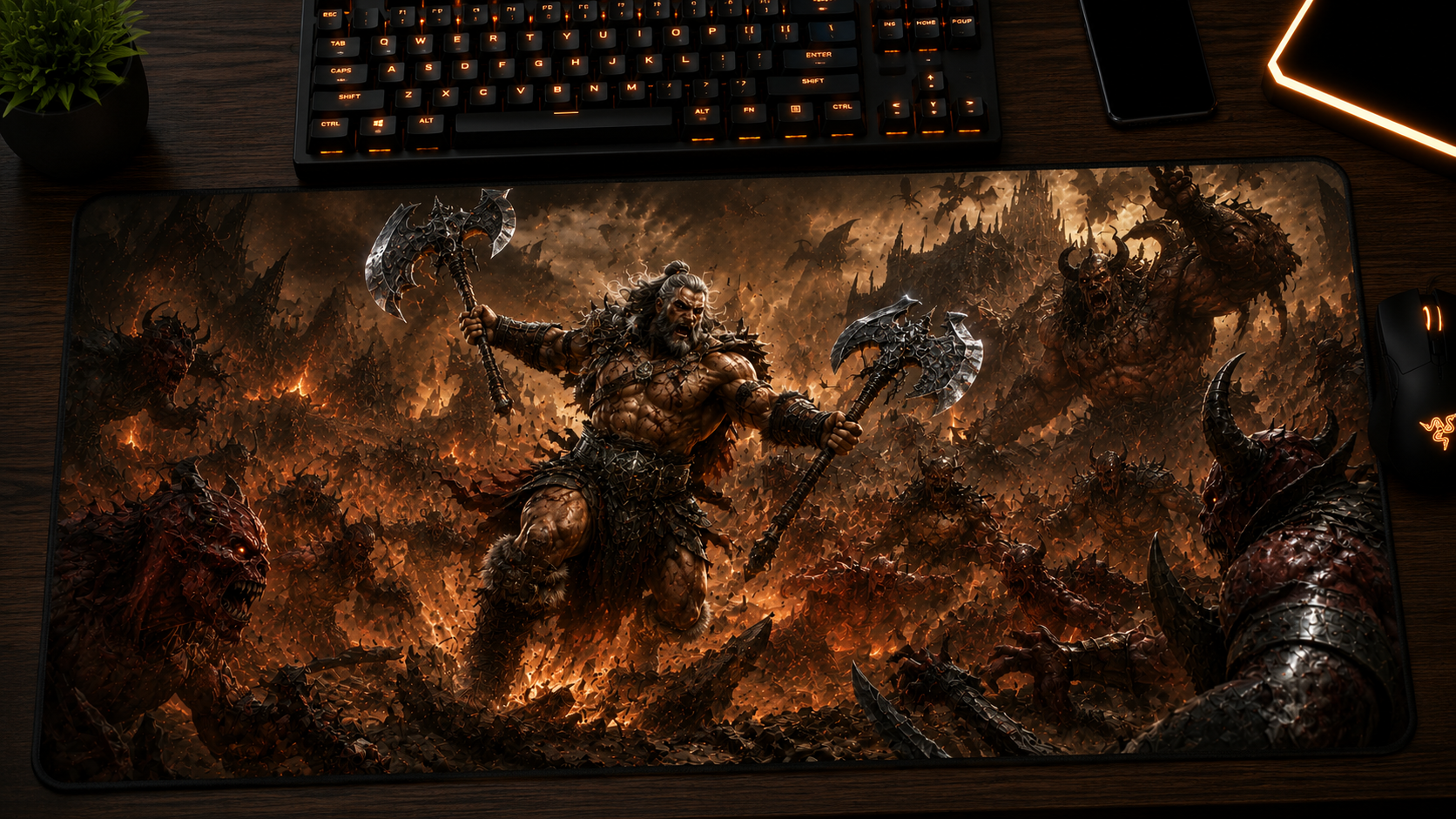 Diablo IV inspired XXL gaming mouse pad 07 Non-LED version, 3 mm thick
