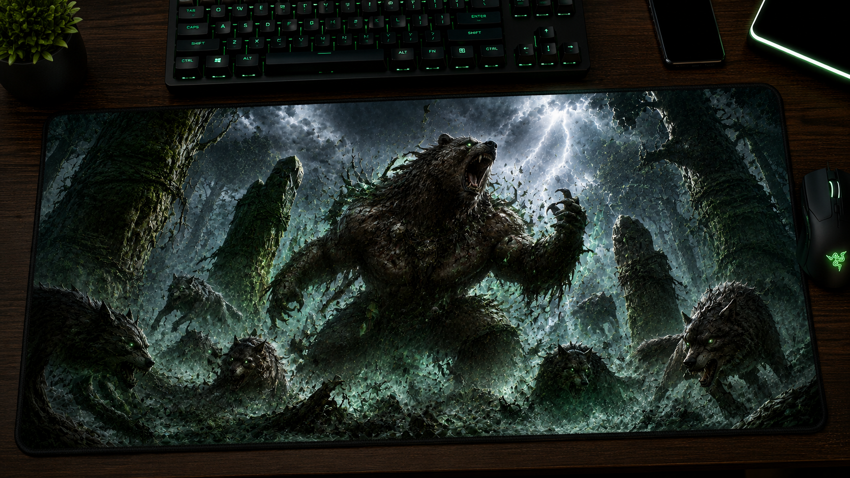 Diablo IV inspired XXL gaming mouse pad 08 Non-LED version, 3 mm thick