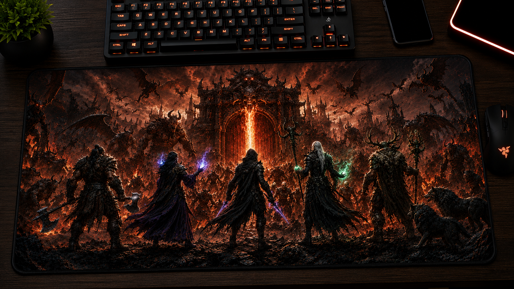 Diablo IV inspired XXL gaming mouse pad 09 Non-LED version, 3 mm thick