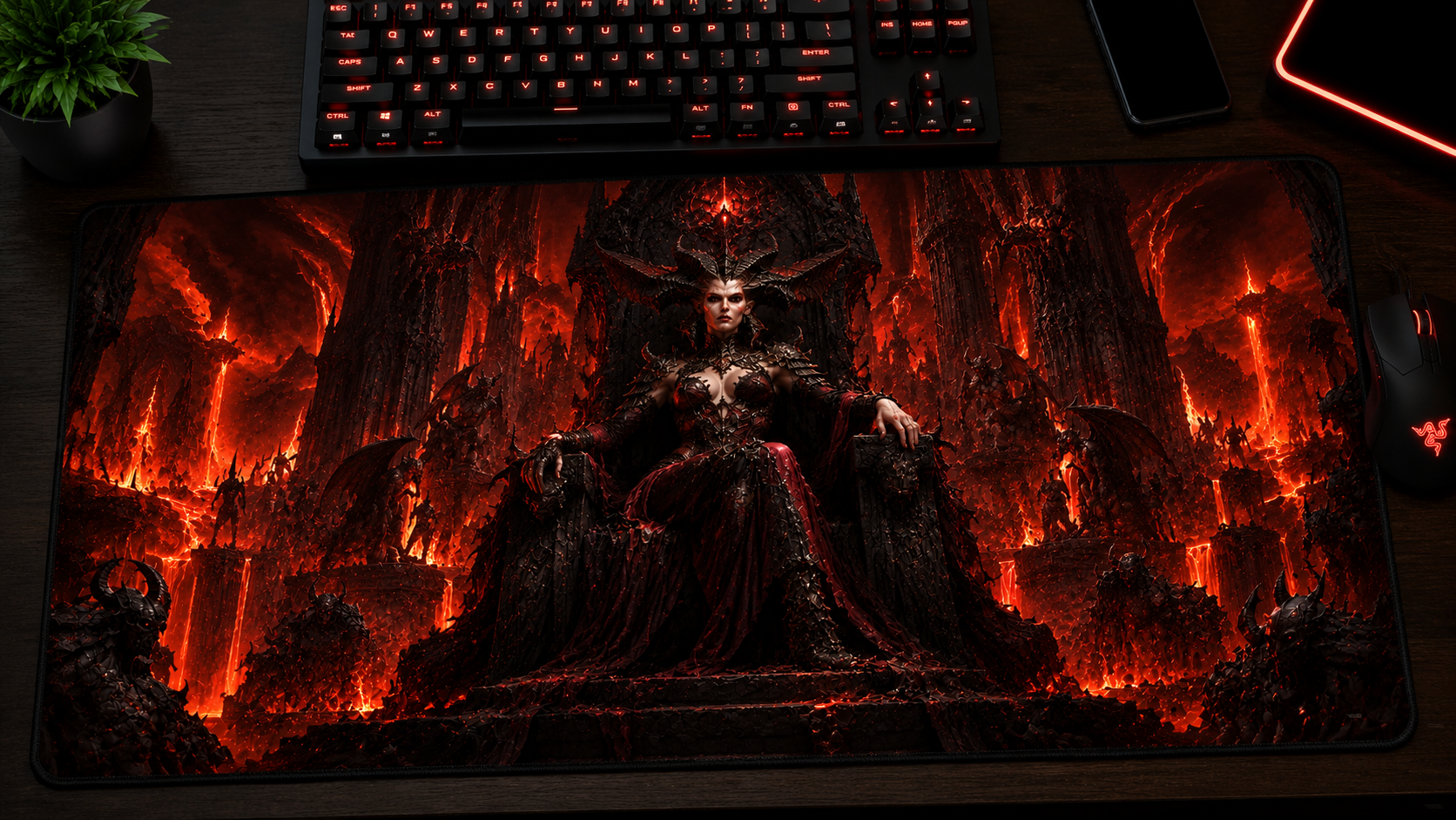 Diablo IV inspired XXL gaming mouse pad 10 Non-LED version, 3 mm thick