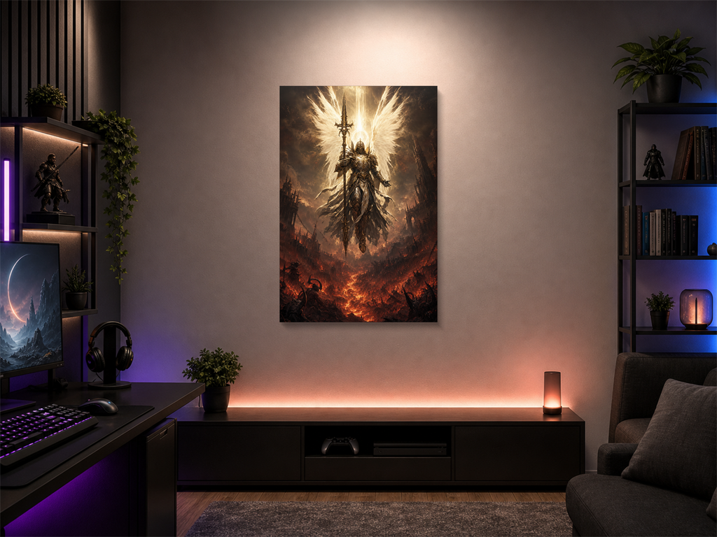 Diablo IV inspired canvas poster room mockup 05