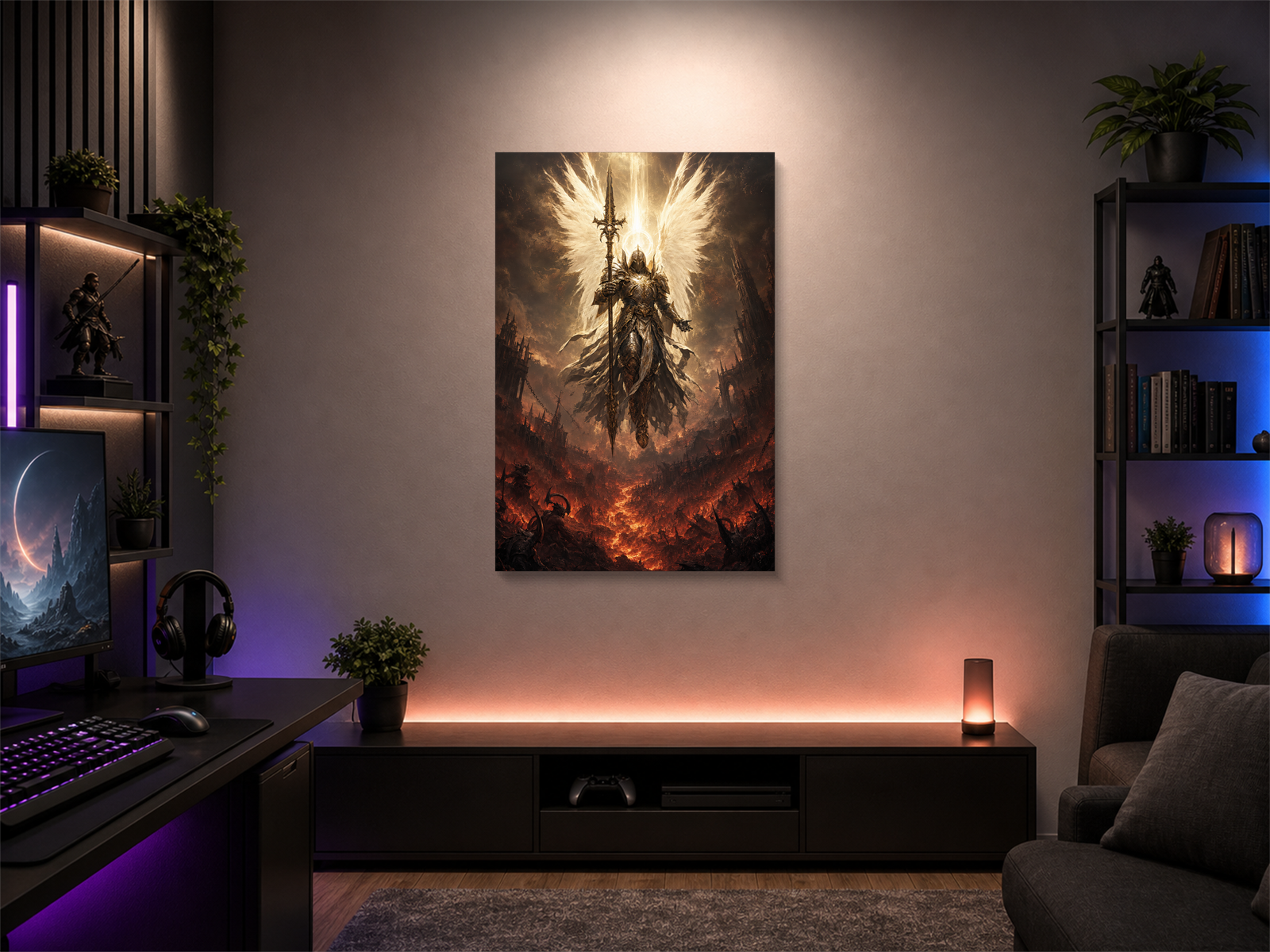 Diablo IV inspired canvas poster room mockup 05