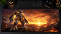 Digimon inspired XXL gaming mouse pad 01 Non-LED version, 3 mm thick