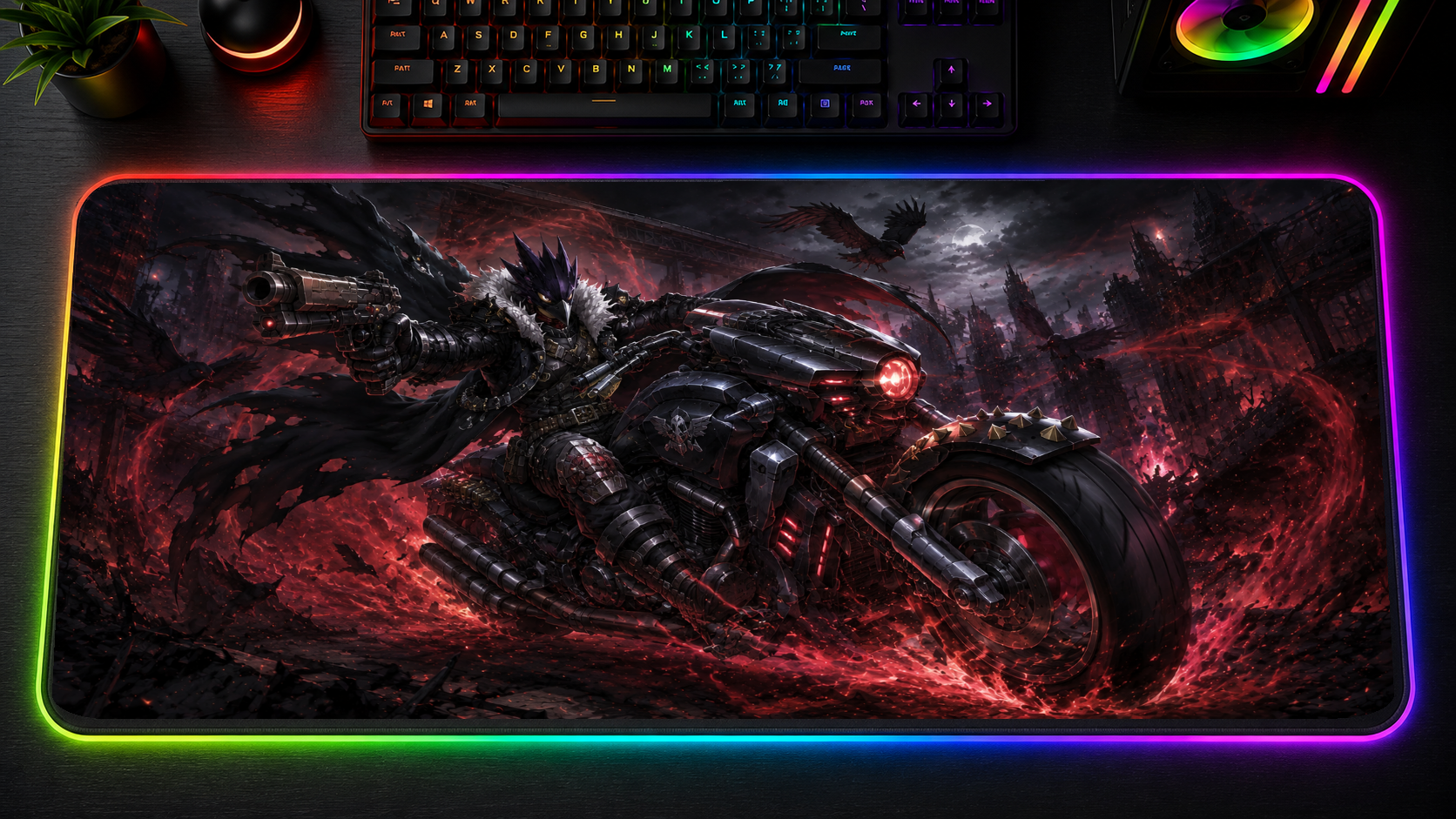 Digimon inspired XXL gaming mouse pad 04 LED version, 3 mm thick