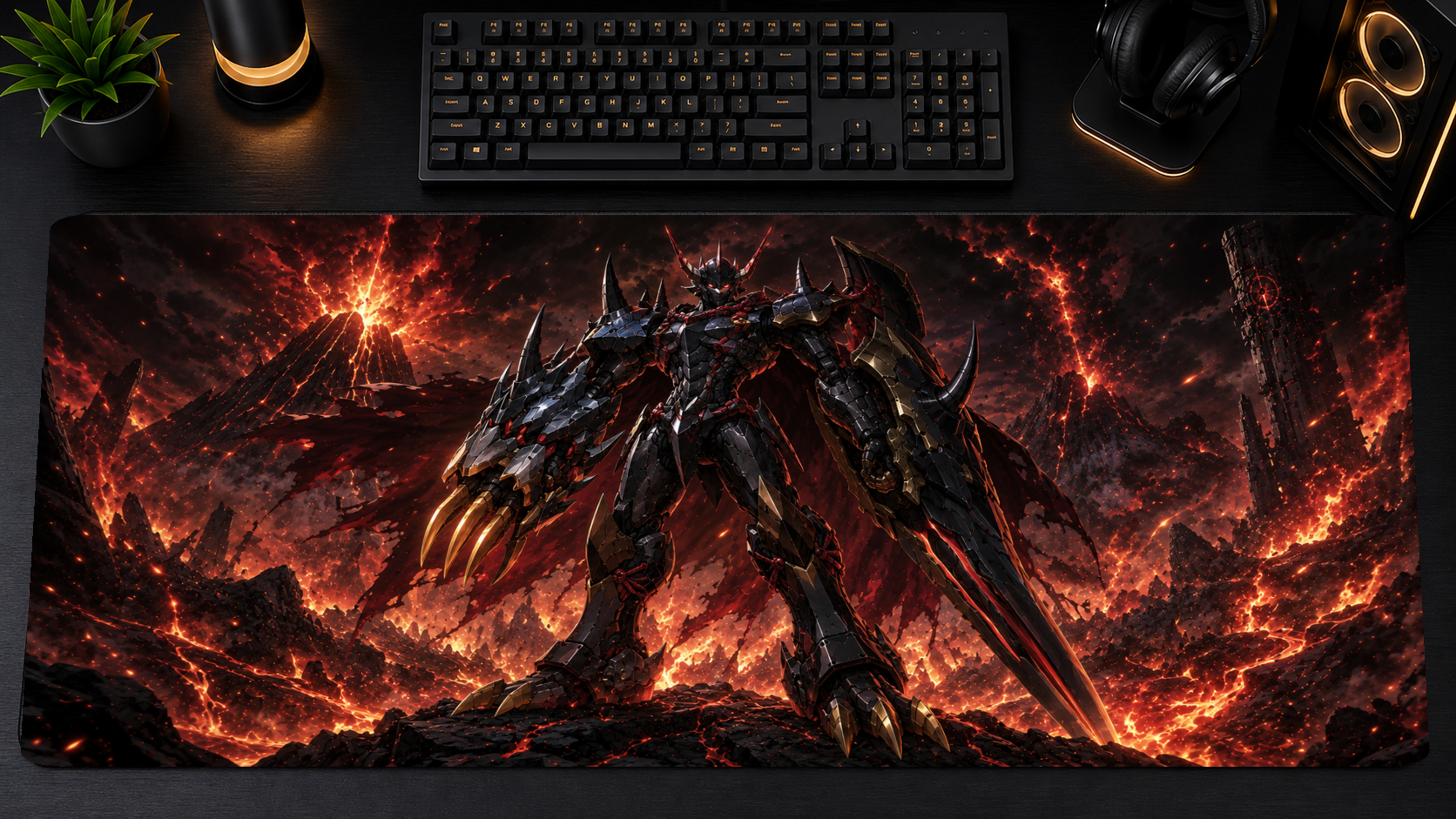 Digimon inspired XXL gaming mouse pad 07 Non-LED version, 3 mm thick