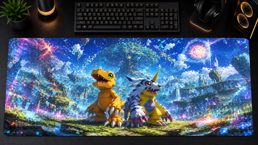 Digimon inspired XXL gaming mouse pad 08 Non-LED version, 3 mm thick
