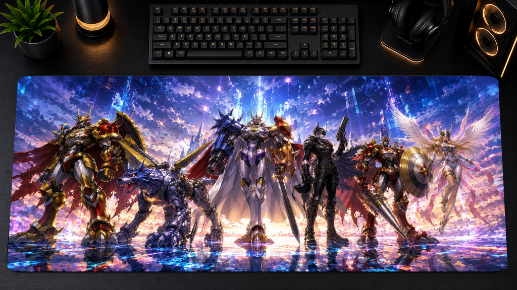 Digimon inspired XXL gaming mouse pad 10 Non-LED version, 3 mm thick