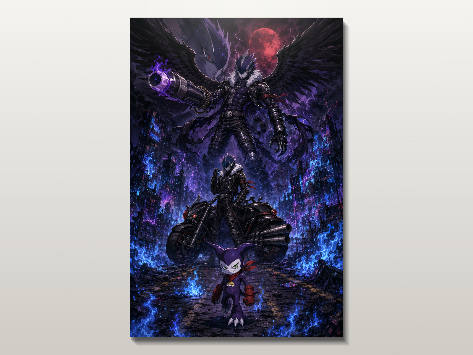 Digimon Evolutions inspired canvas poster 05 clean wall art preview