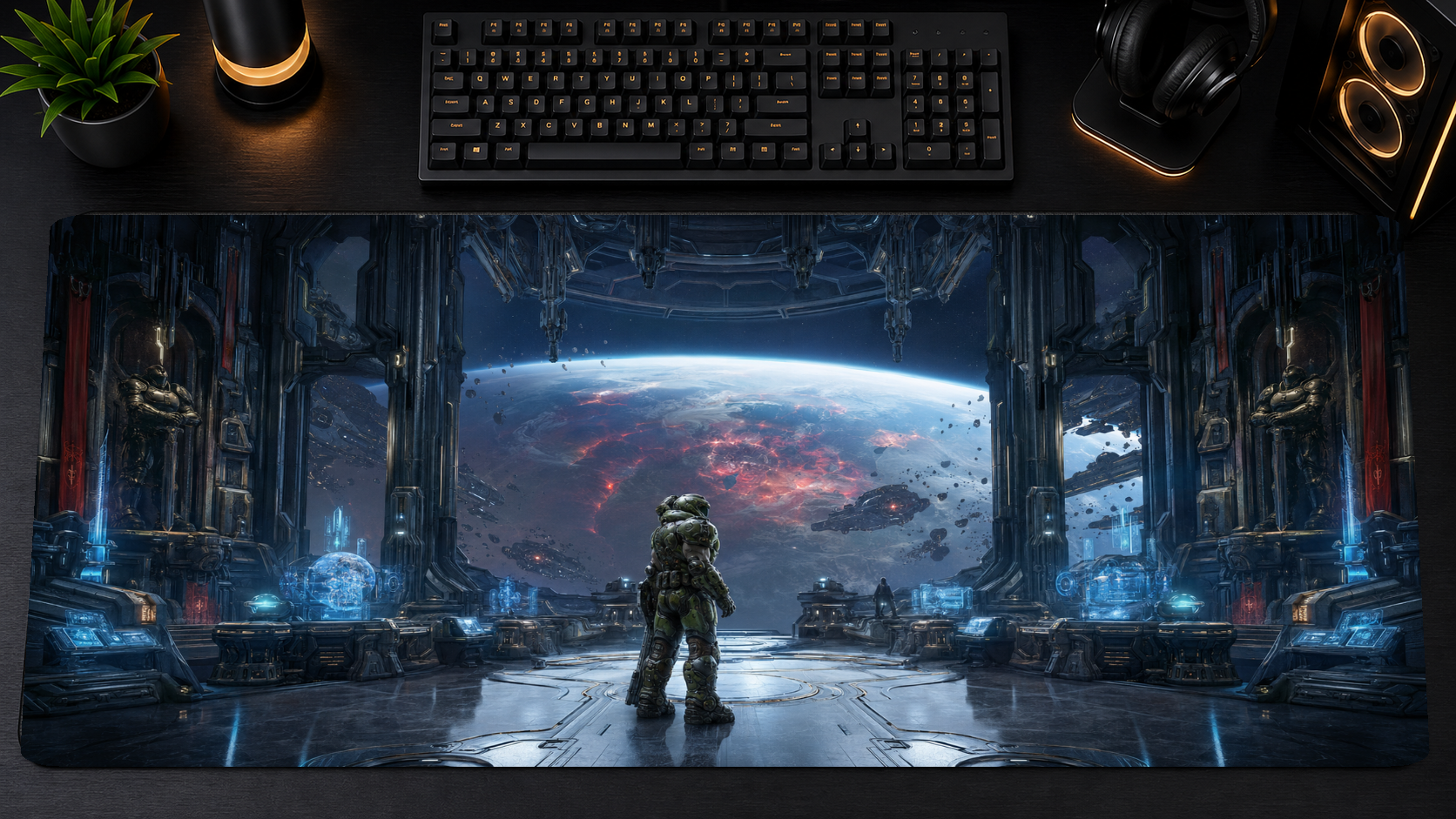 Doom inspired XXL gaming mouse pad 06 Non-LED version, 3 mm thick