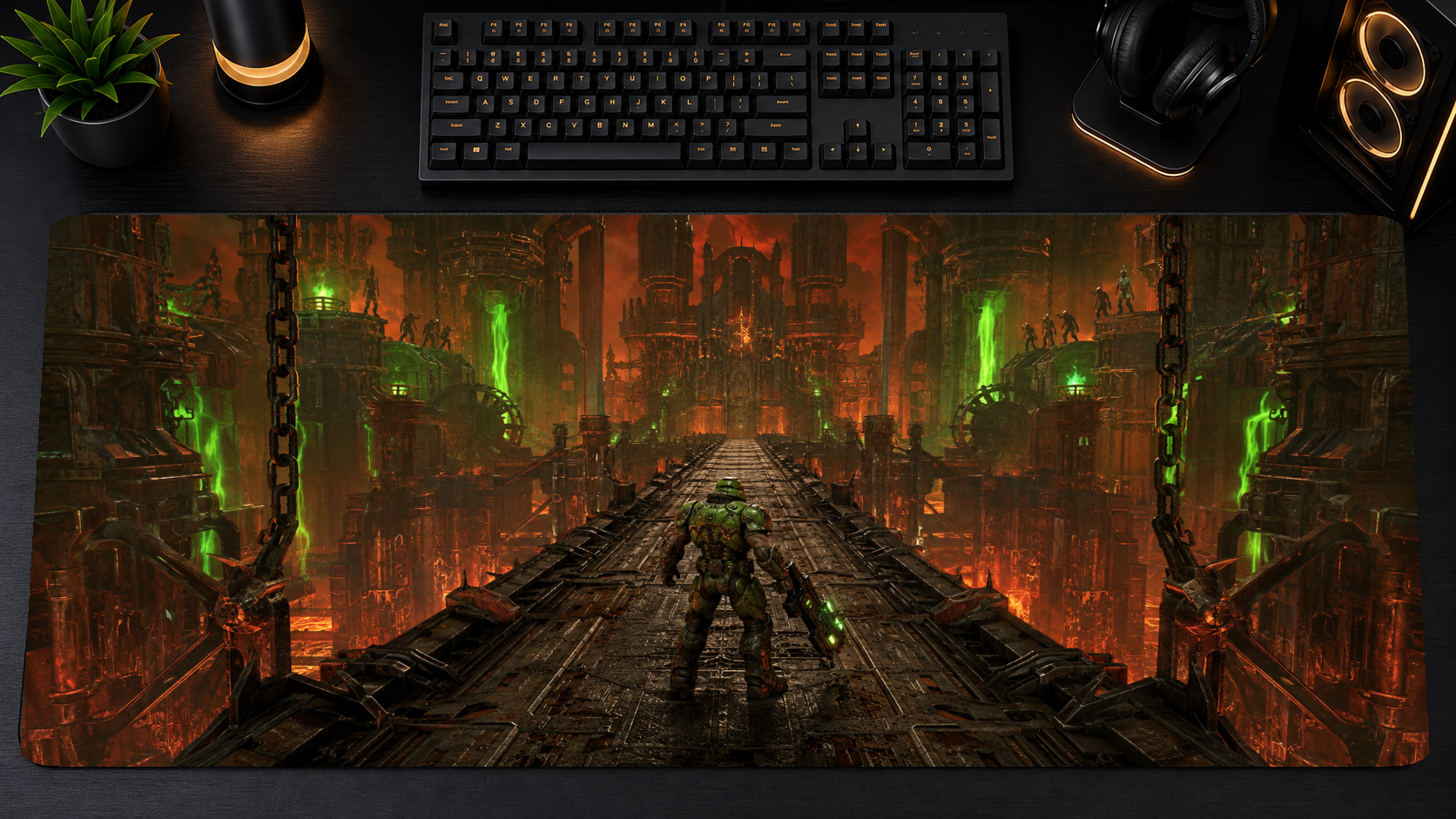 Doom inspired XXL gaming mouse pad 07 Non-LED version, 3 mm thick