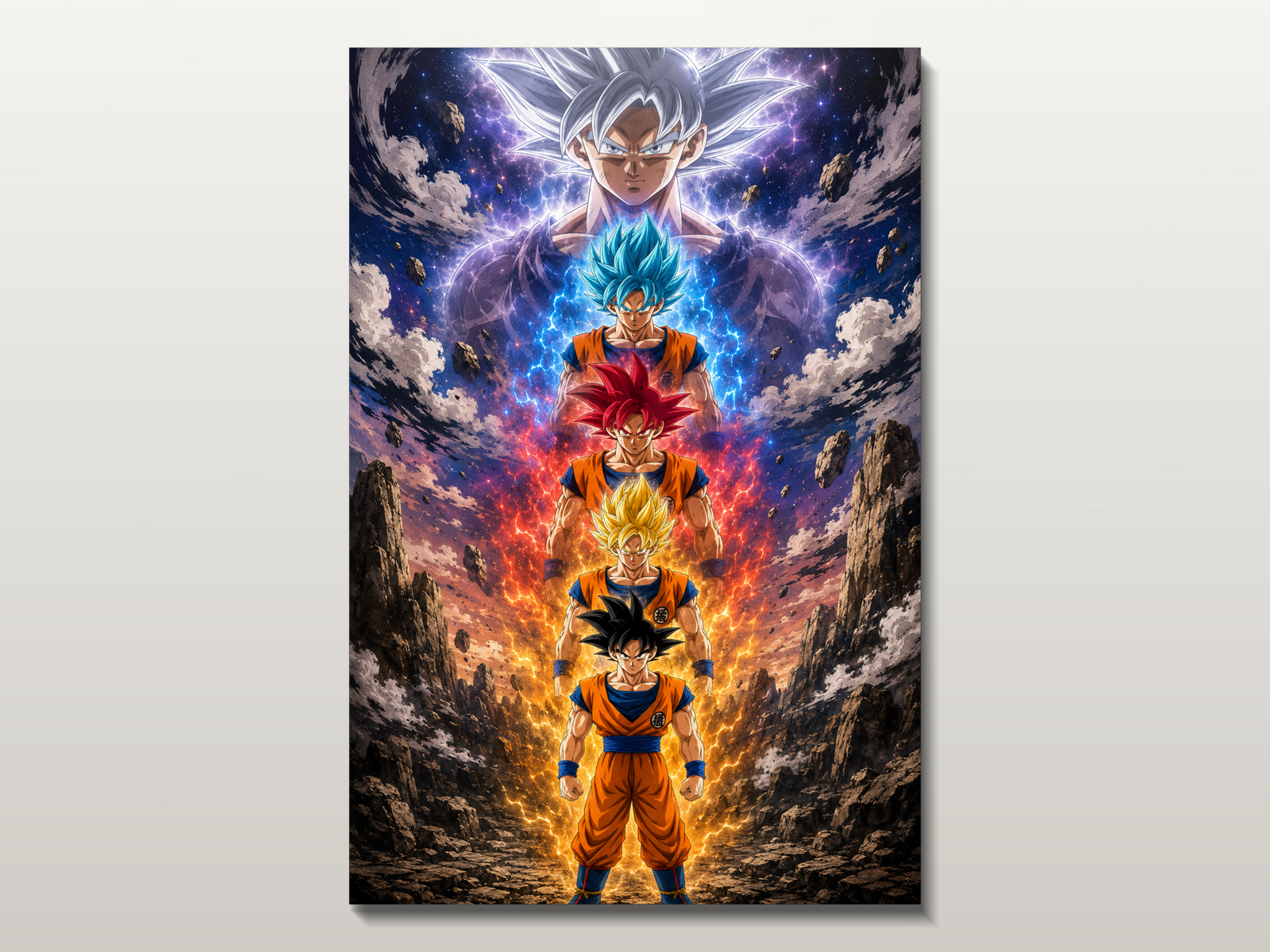 Dragon Ball Evolutions inspired canvas poster 02 clean wall art preview