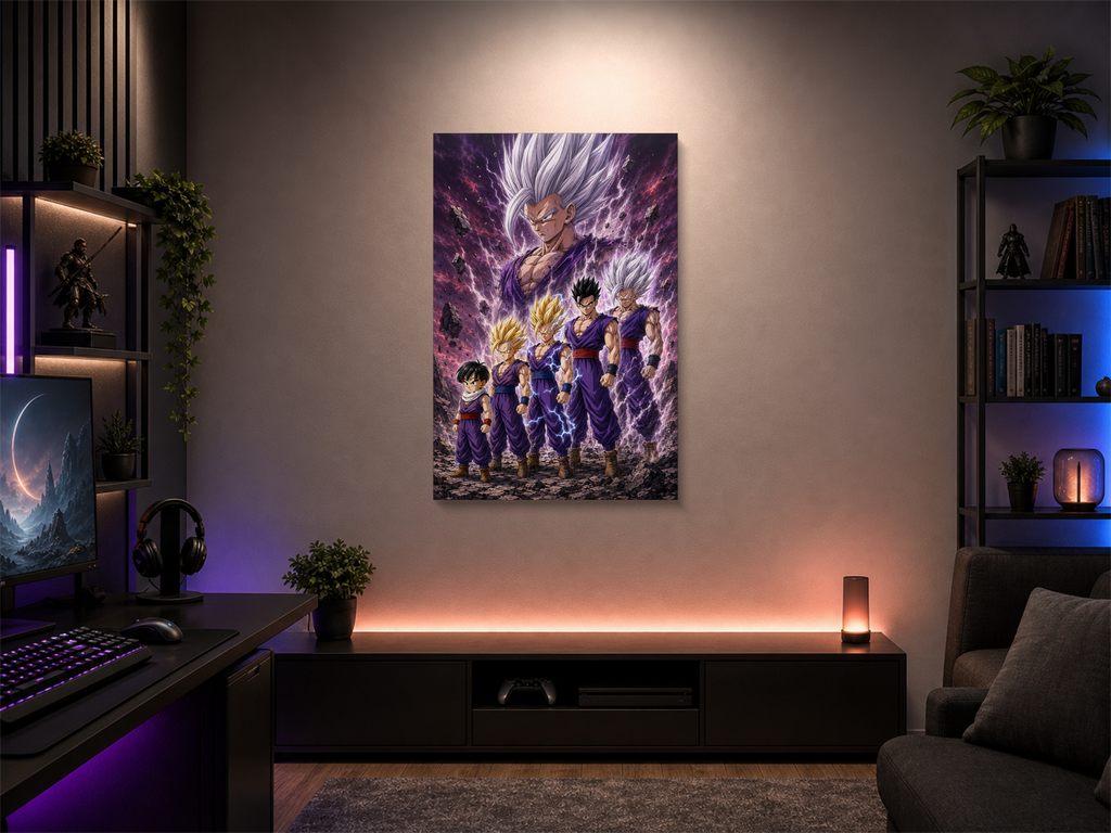 Dragon Ball Evolutions inspired canvas poster 03 room mockup