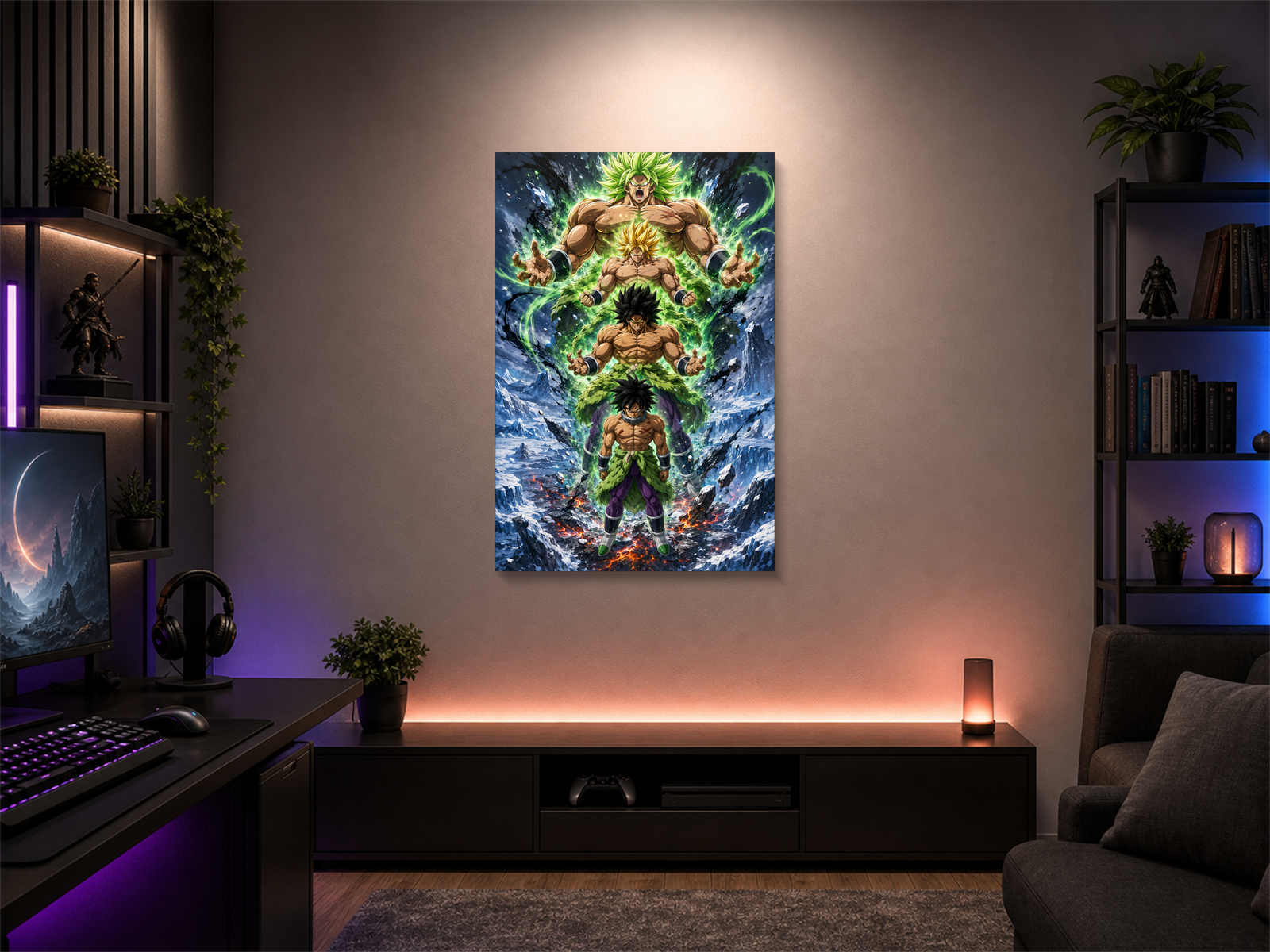 Dragon Ball Evolutions inspired canvas poster 05 room mockup