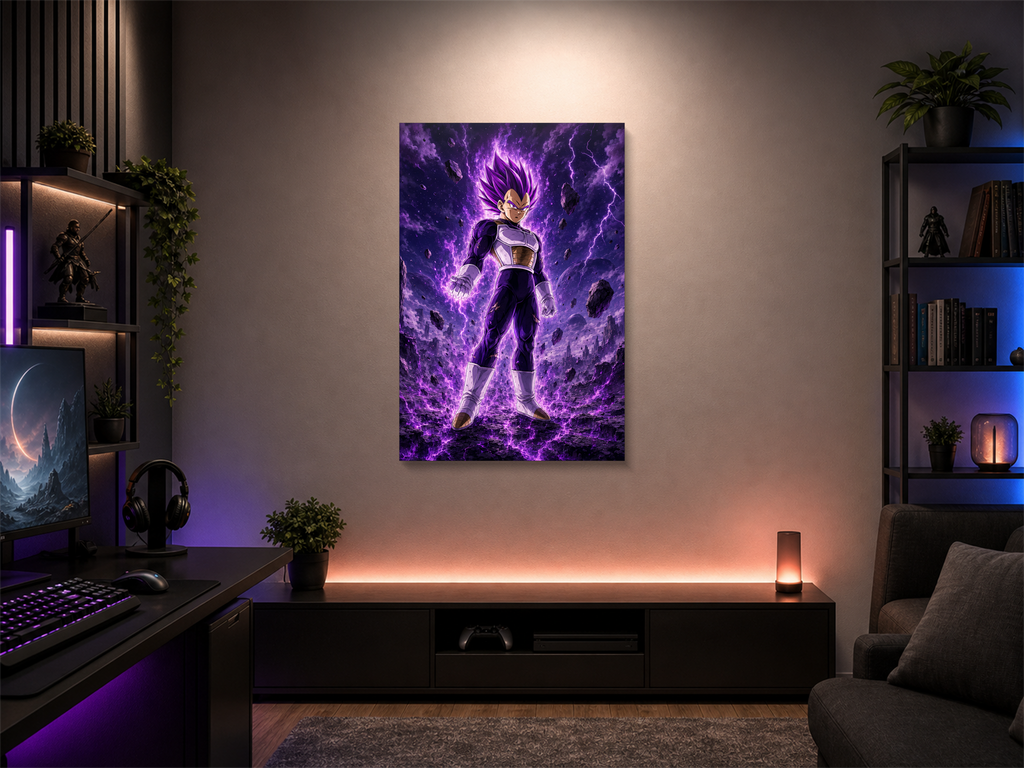 Dragon Ball inspired canvas poster room mockup 02