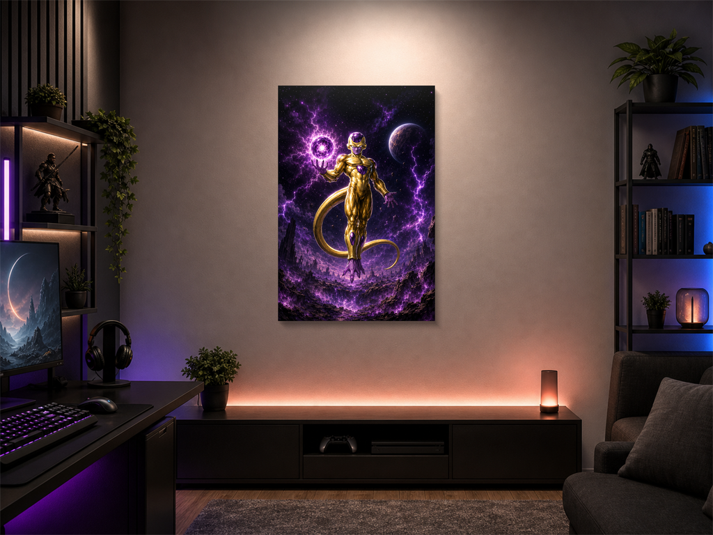 Dragon Ball inspired canvas poster room mockup 03