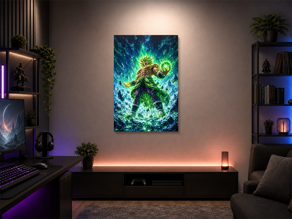 Dragon Ball inspired canvas poster room mockup 04