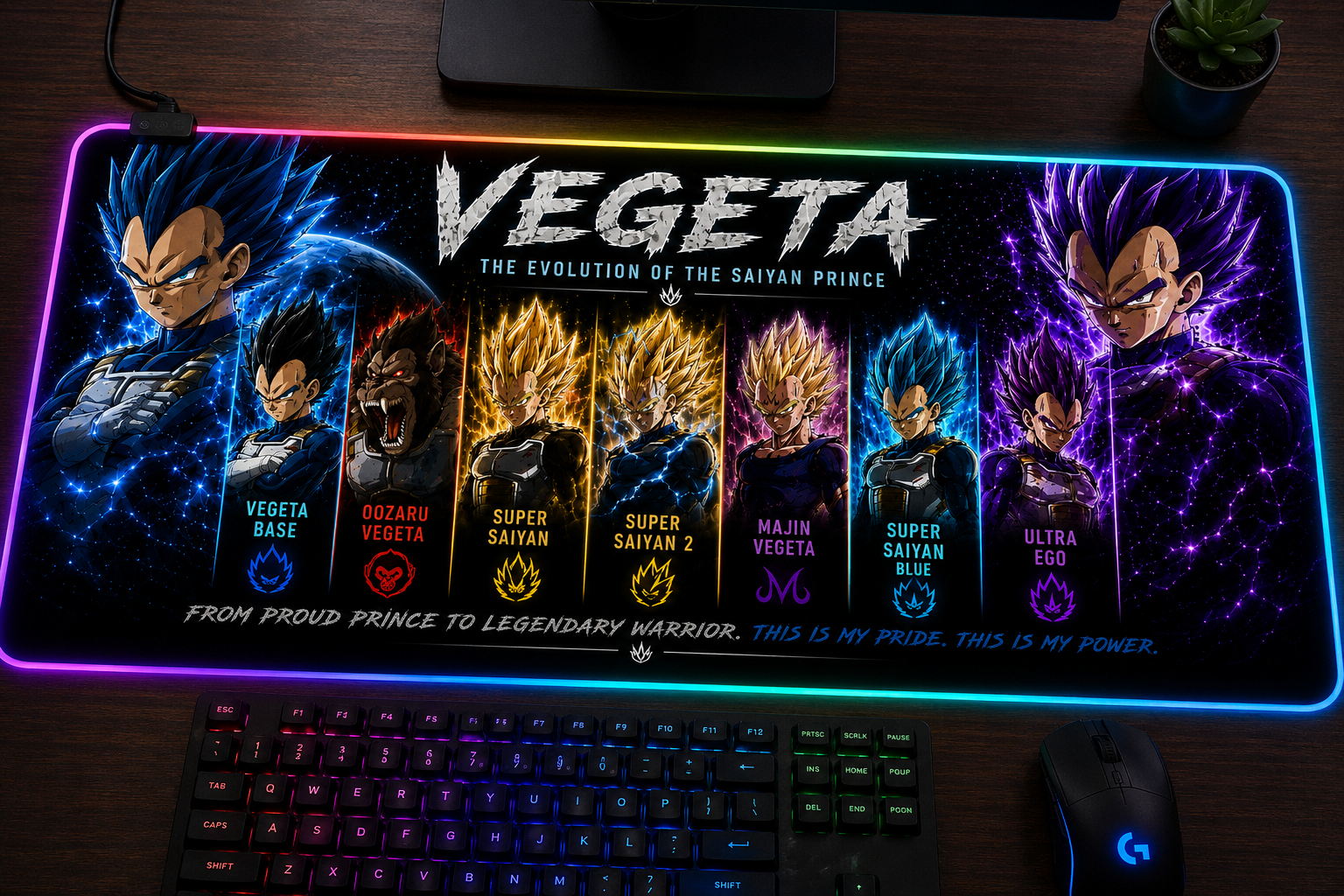 Dragon Ball Inspired XXL Gaming Mouse Pad 04 LED