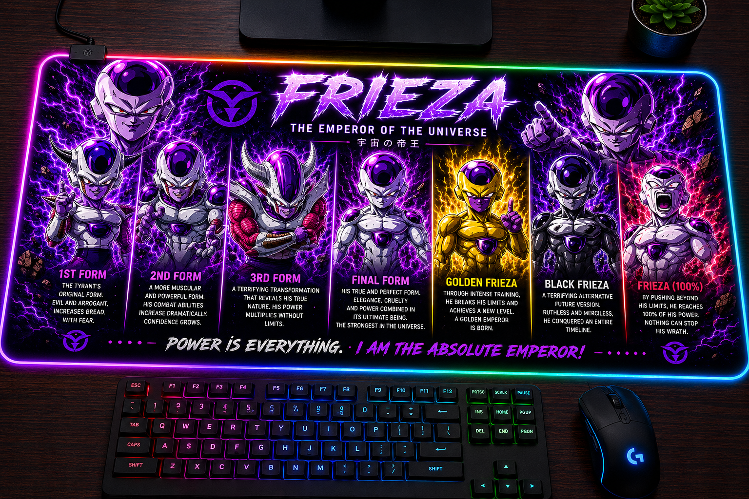 Dragon Ball Inspired XXL Gaming Mouse Pad 05 LED