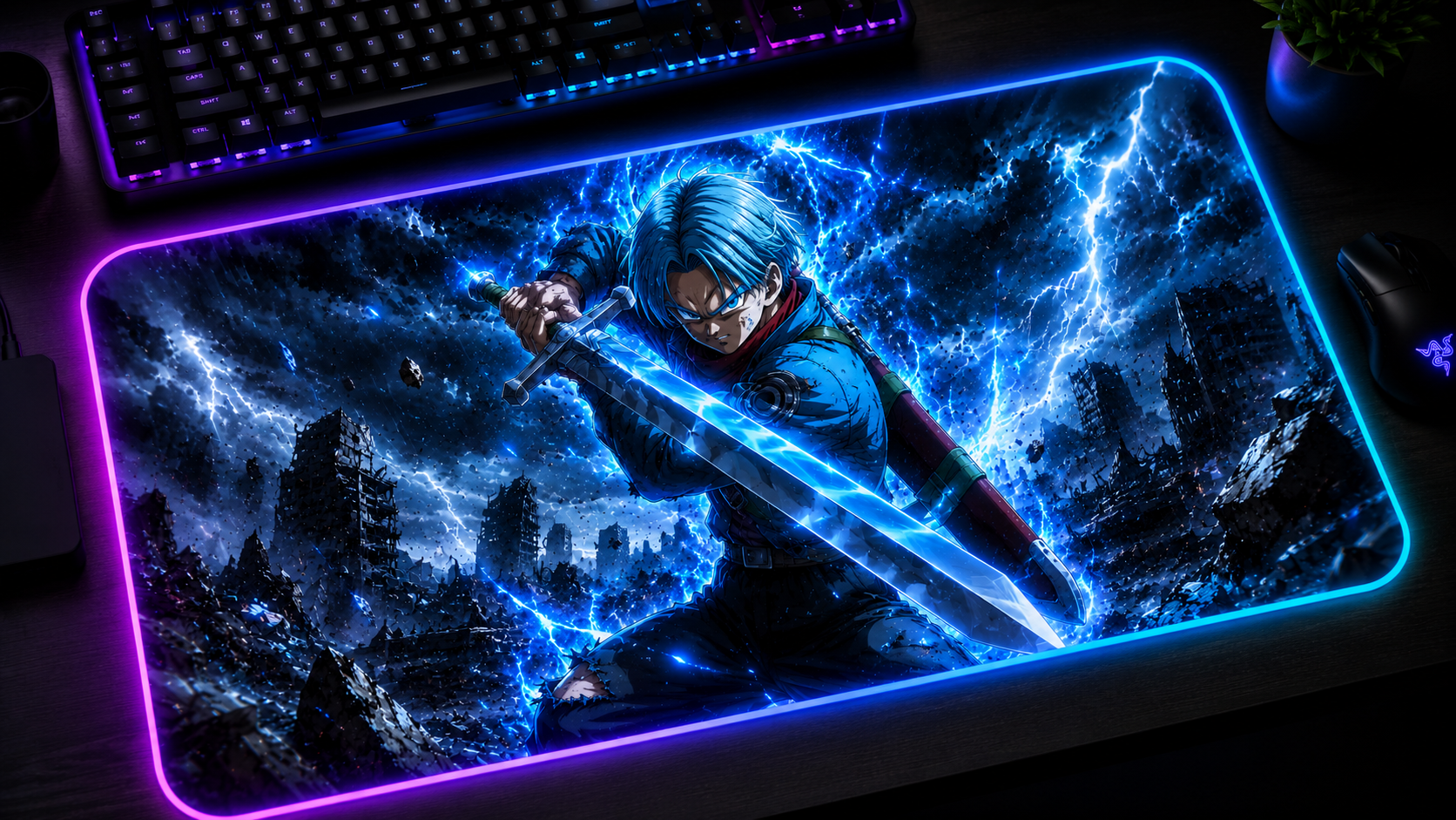 Dragon Ball Inspired XXL Gaming Mouse Pad 09 LED