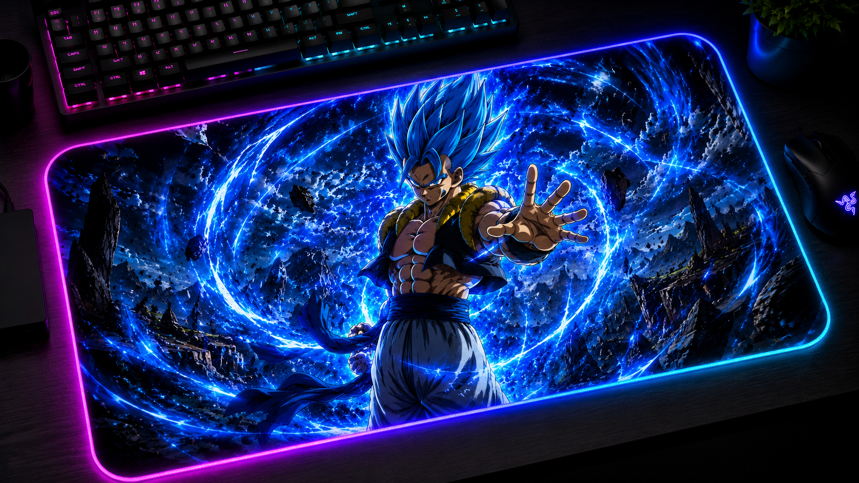 Dragon Ball Inspired XXL Gaming Mouse Pad 10 LED