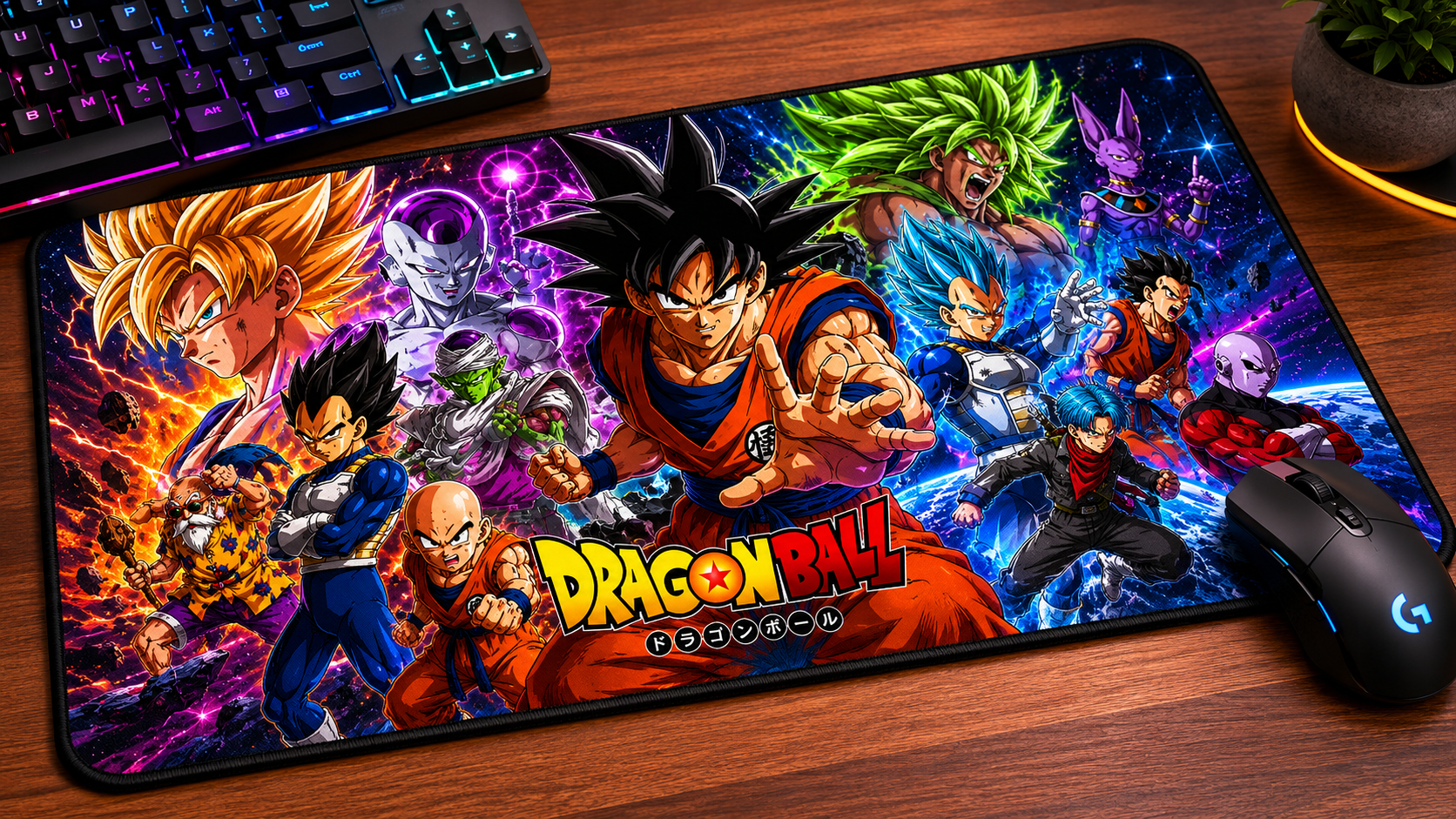 Dragon Ball Inspired XXL Gaming Mouse Pad 01 Non-LED