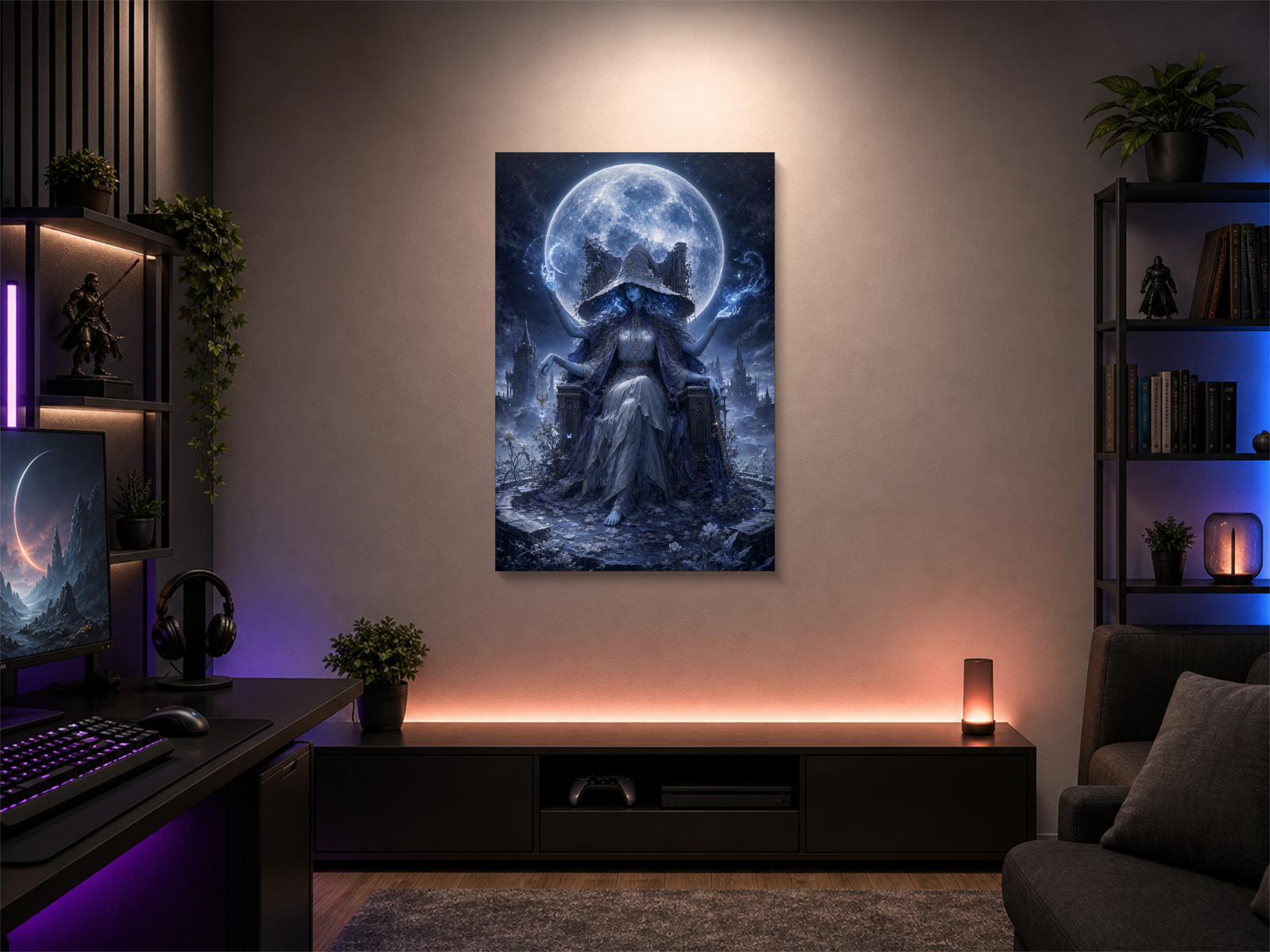 Elden Ring inspired canvas poster room mockup 04