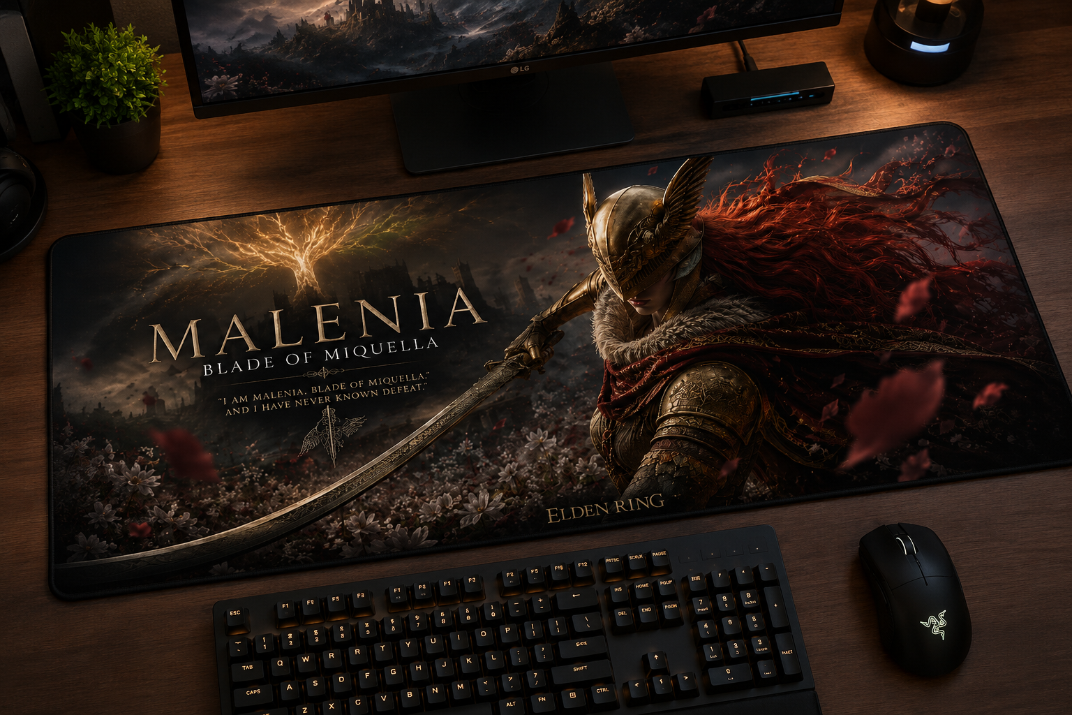 Elden Ring Inspired XXL Gaming Mouse Pad 01 Non-LED
