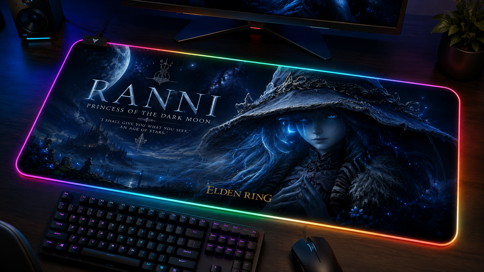 Elden Ring Inspired XXL Gaming Mouse Pad 02 LED