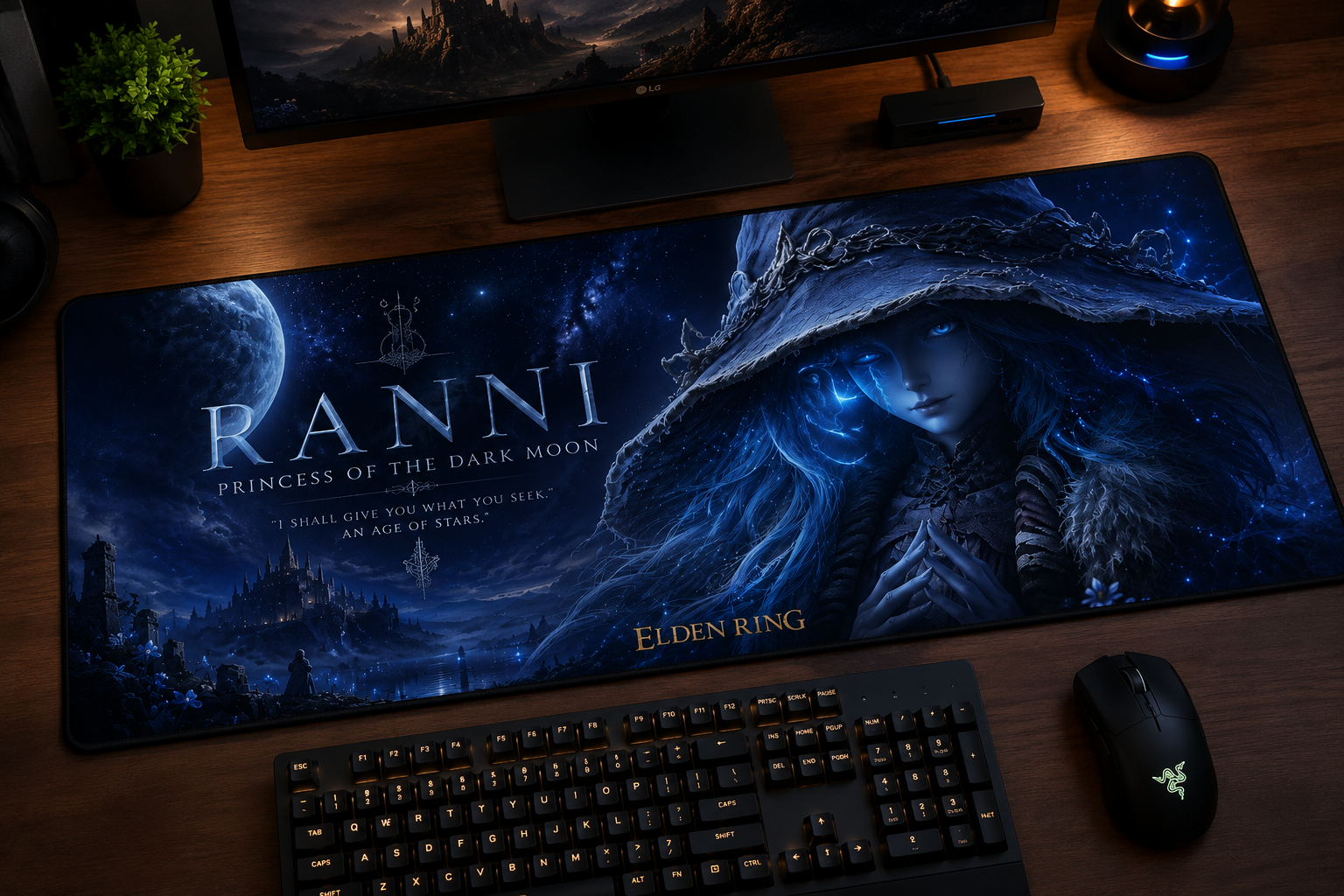 Elden Ring Inspired XXL Gaming Mouse Pad 02 Non-LED