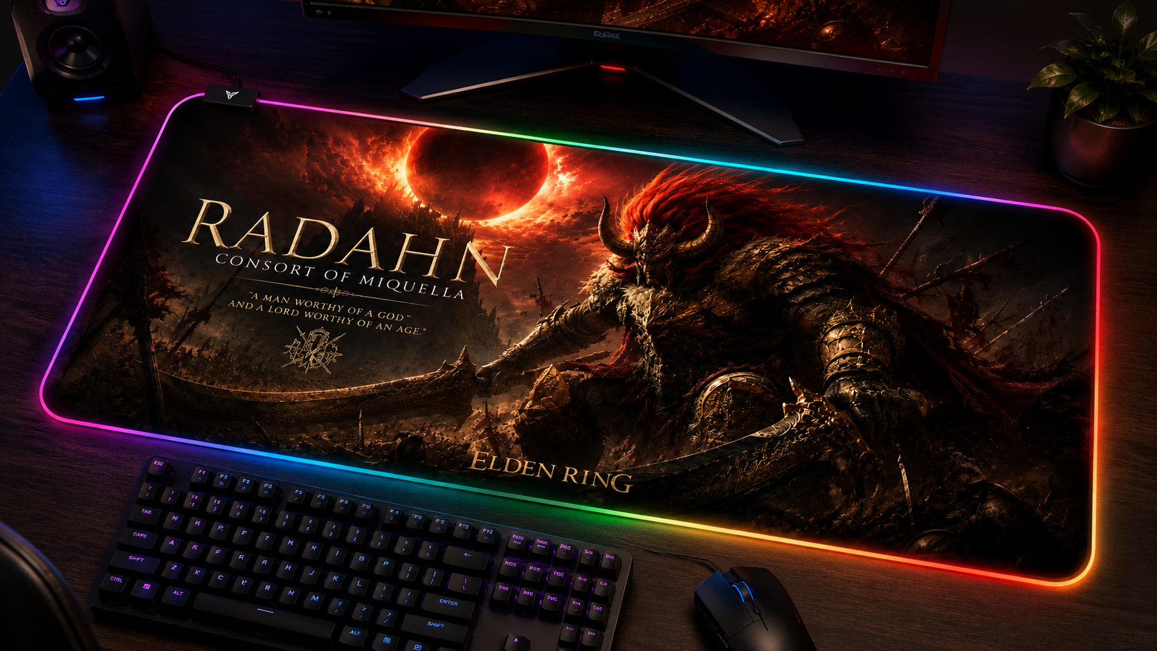 Elden Ring Inspired XXL Gaming Mouse Pad 03 LED