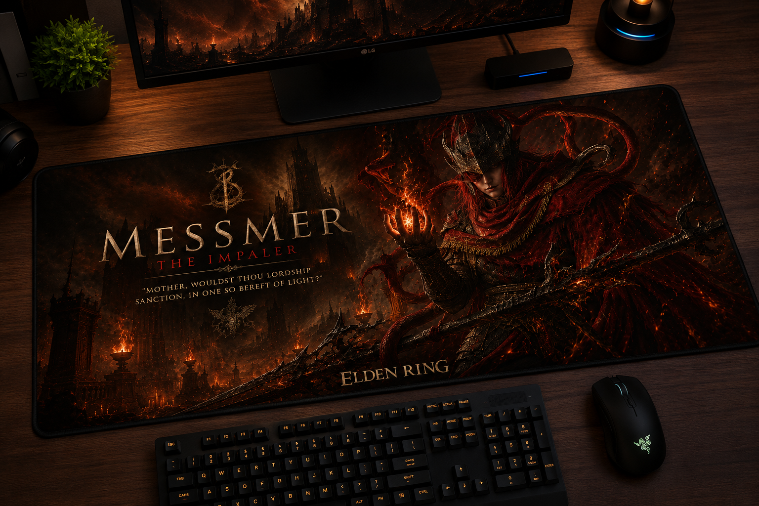 Elden Ring Inspired XXL Gaming Mouse Pad 04 Non-LED