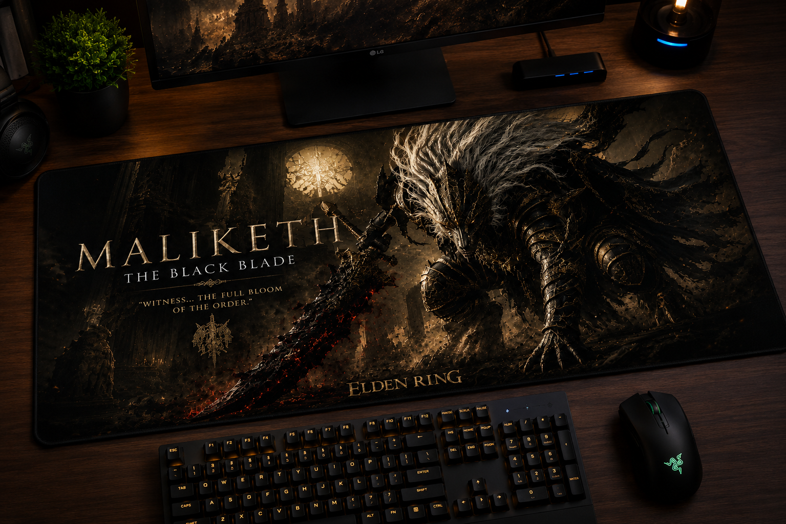 Elden Ring Inspired XXL Gaming Mouse Pad 05 Non-LED